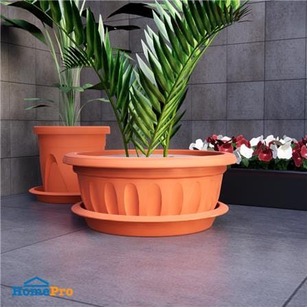 จานรองกระถางพลาสติก BABA 939 27 ซม. สี COTTA_4