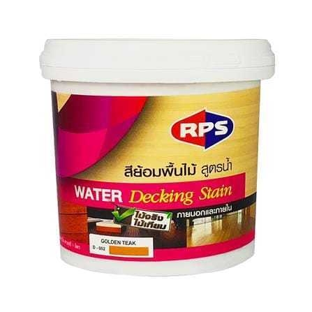 WATER-BASED DECK STAIN RPS GOLDEN TEAK GLOSS 1/4GAL