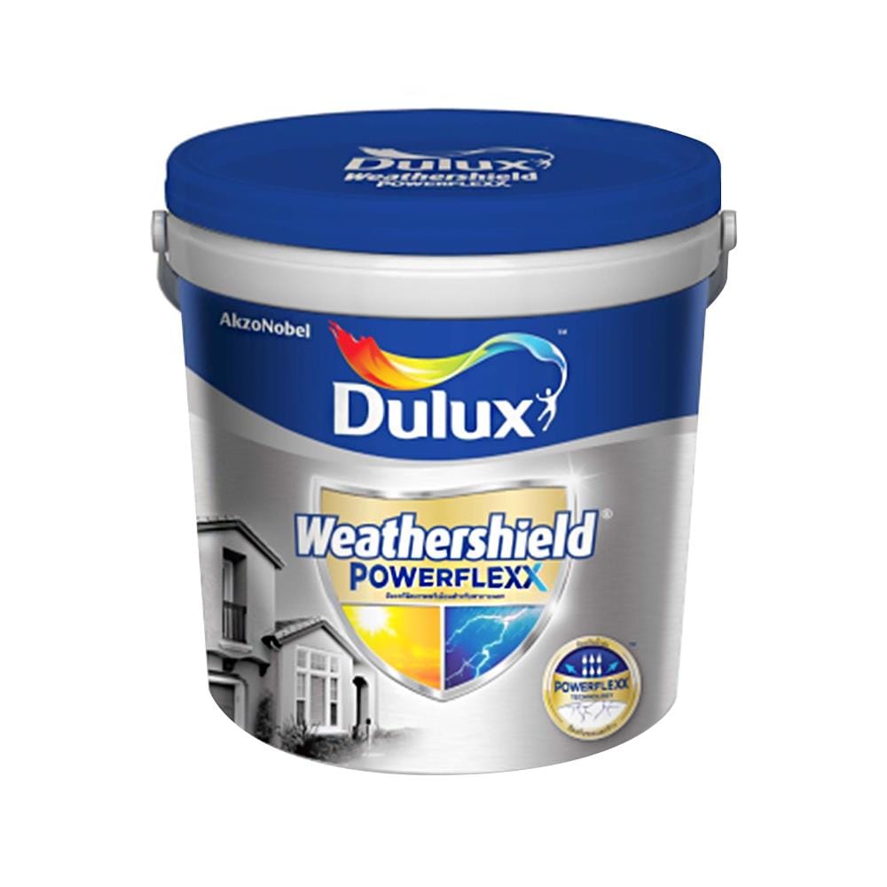 สีน้ำทาภายนอก DULUX WEATHERSHIELD POWERFLEXX BASE A สีขาว เนียน 9 ลิตร
