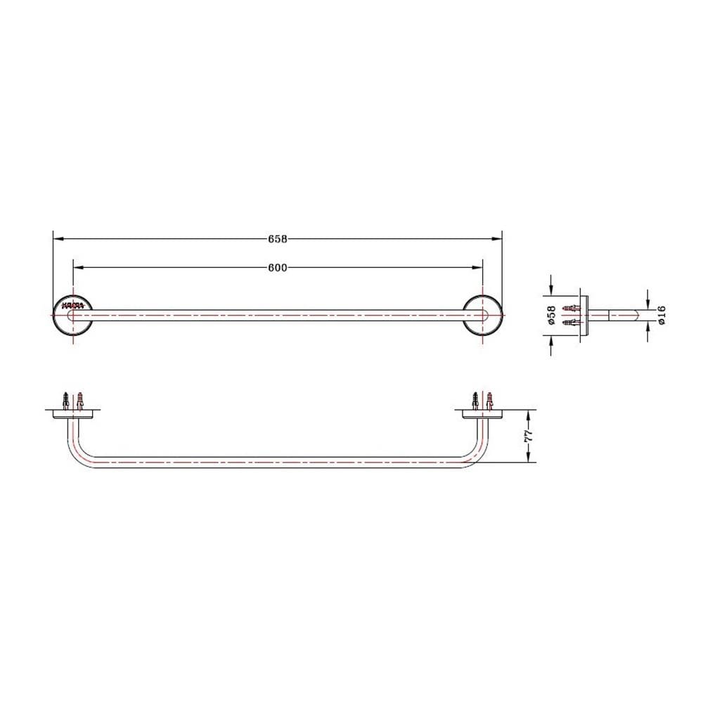 ราวแขวนผ้า KARAT FAUCET KB-12-631-ST สเตนเลส