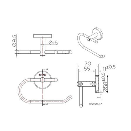 ที่ใส่กระดาษชำระ KARAT FAUCET KB-12-331-ST สเตนเลส_1