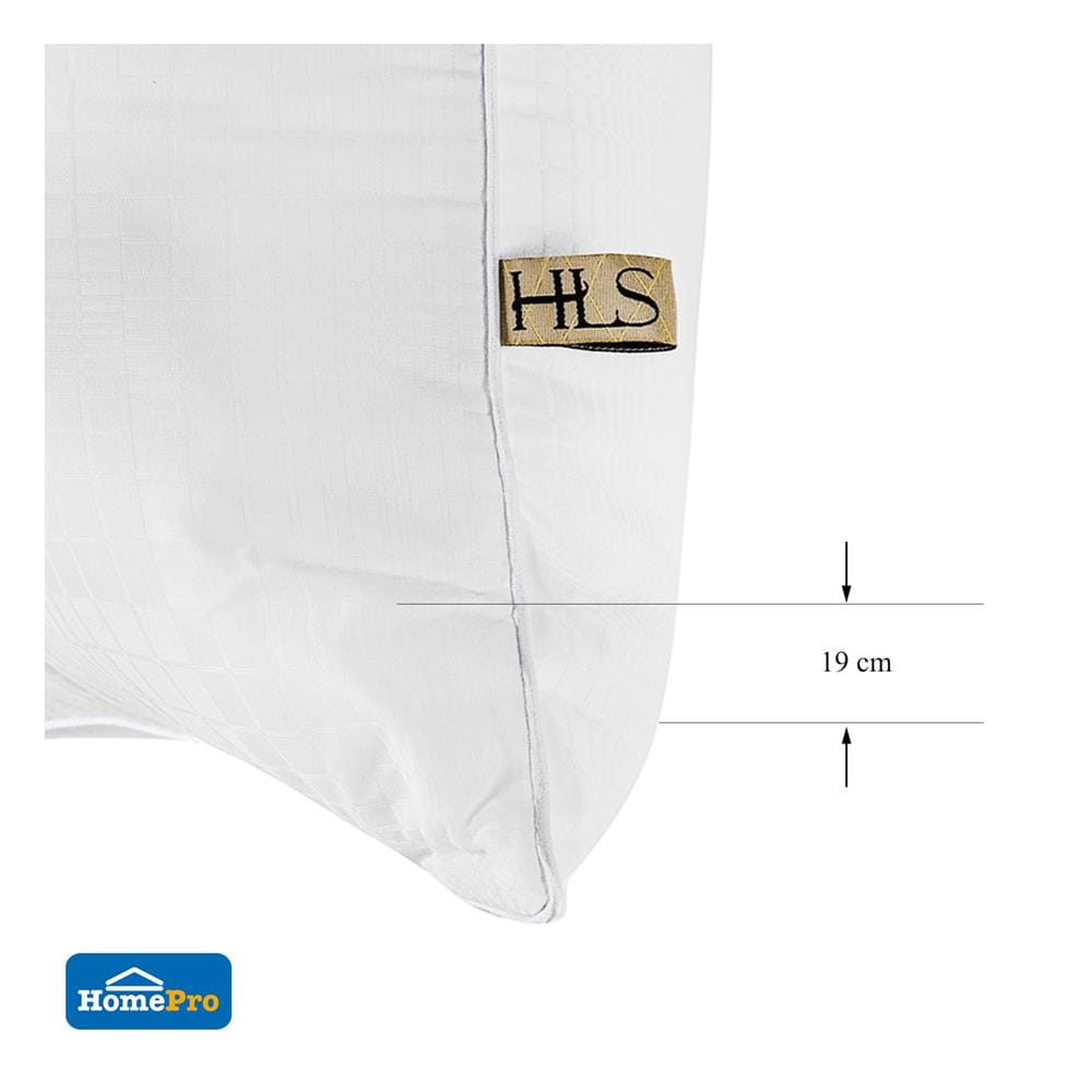 หมอนหนุน ขนห่านเทียม HOME LIVING STYLE DOWN ALTERNATIVE FIRM 18x28 นิ้ว สีขาว