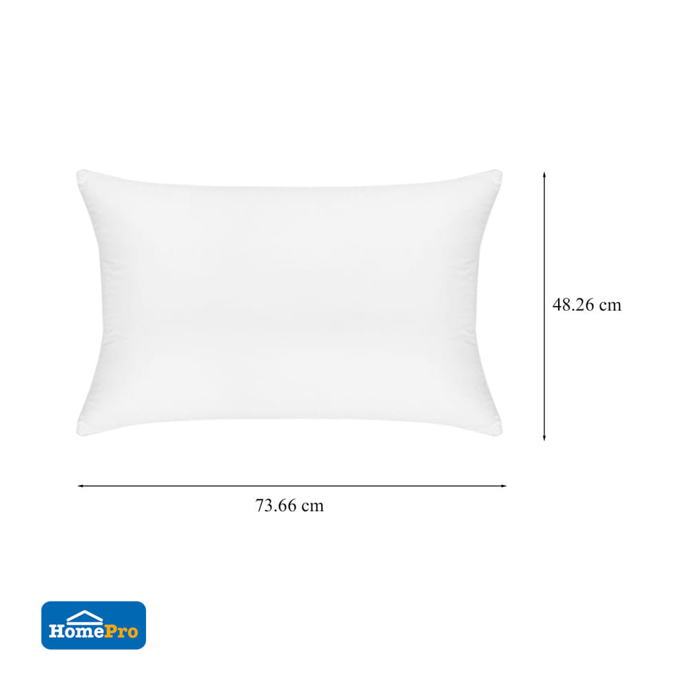หมอนหนุน ขนห่านเทียม HOME LIVING STYLE DOWN ALTERNATIVE FIRM 18x28 นิ้ว สีขาว