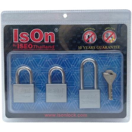 กุญแจคีย์อะไลท์ ISON 899 CS40/3 40 มม. แพ็ก 3 ตัว_0