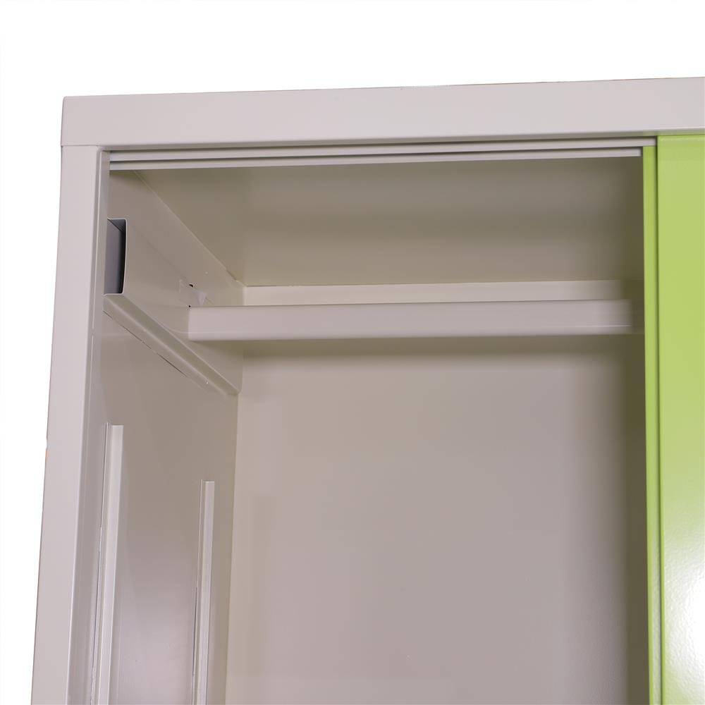 ตู้เสื้อผ้าเหล็กบานเลื่อน KIOSK SDW-18/I DG/GR 91.4 ซม. สีเขียว