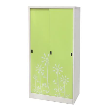 ตู้เสื้อผ้าเหล็กบานเลื่อน KIOSK SDW-18/I DG/GR 91.4 ซม. สีเขียว