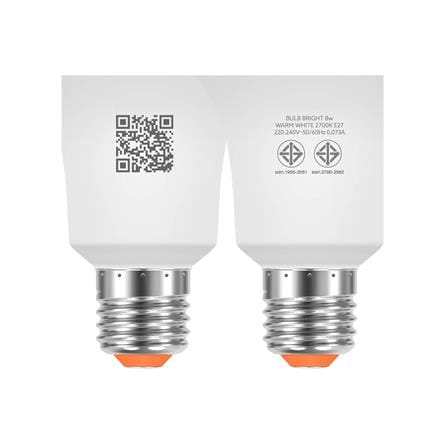 หลอด LED LAMPTAN A60 BRIGHT 8 วัตต์ WARM WHITE E27_5
