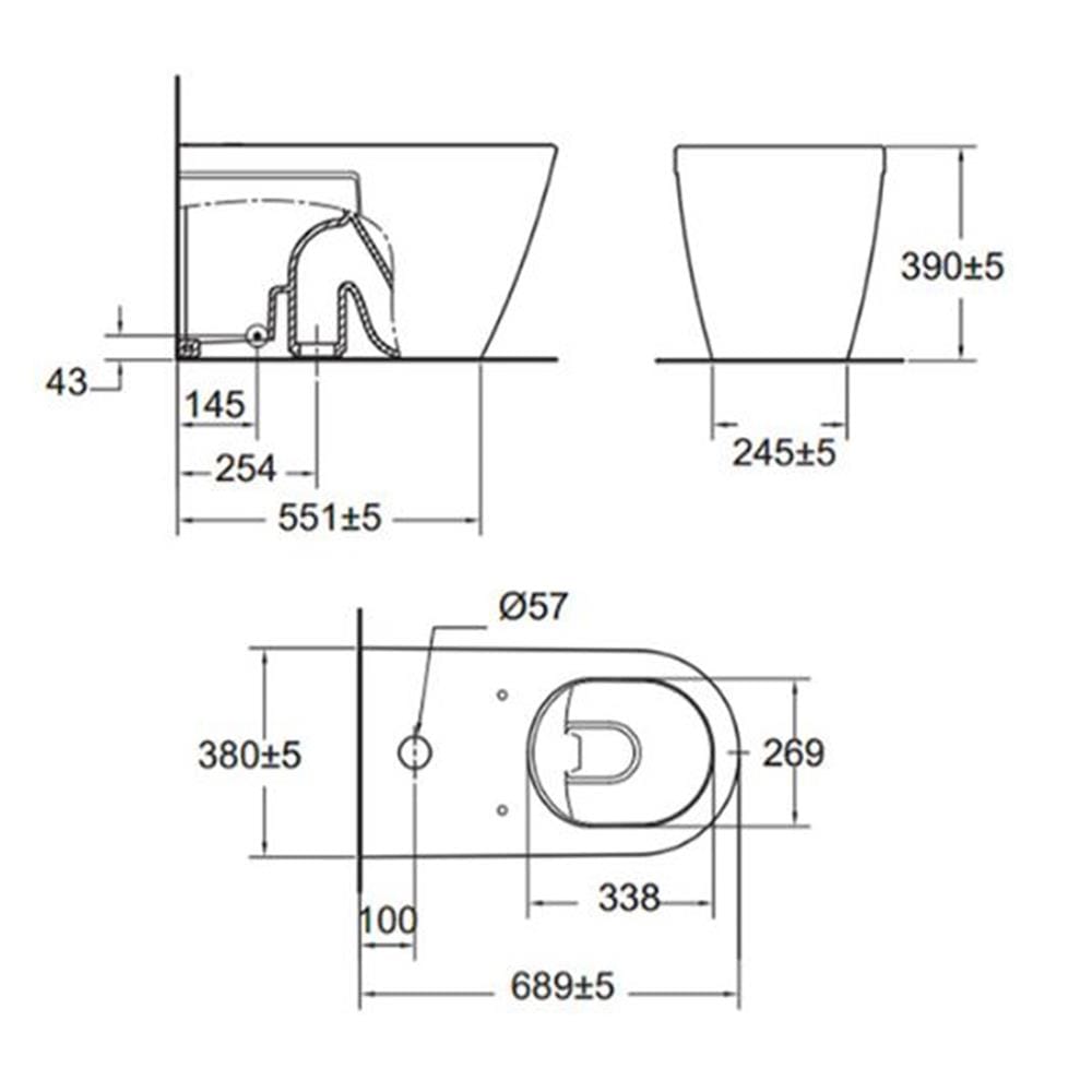 สุขภัณฑ์ฟลัชวาล์ว AMERICAN STANDARD 2225SC-WT-0 3.8 ลิตร สีขาว