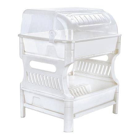 ชั้นคว่ำจานพลาสติก 2 ชั้นพร้อมฝาครอบ PICNIC WARE 3838_1