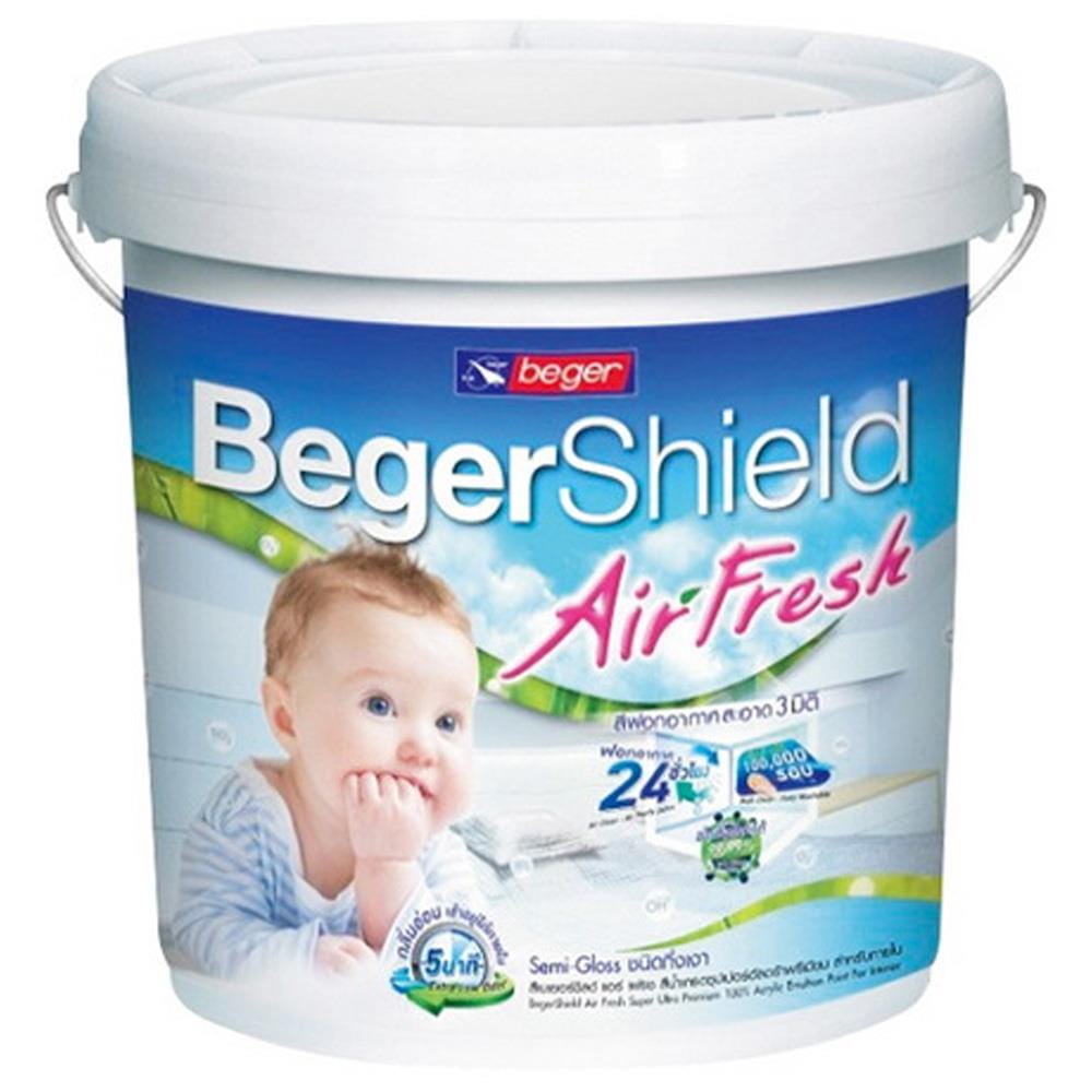สีน้ำทาภายใน ชนิดกึ่งเงา BEGERSHIELD AIR FRESH BASE B 2.5 แกลลอน