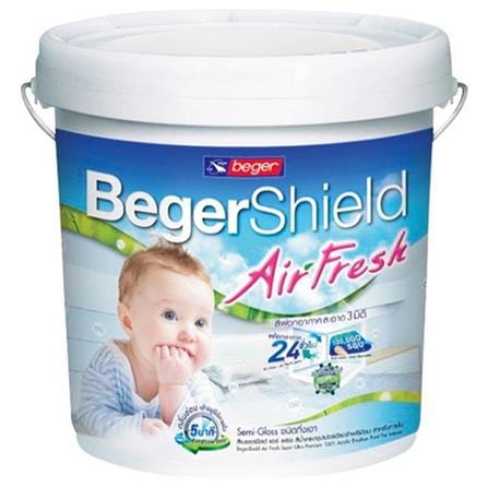 สีน้ำทาภายใน ชนิดกึ่งเงา BEGERSHIELD AIR FRESH BASE B 2.5 แกลลอน_0
