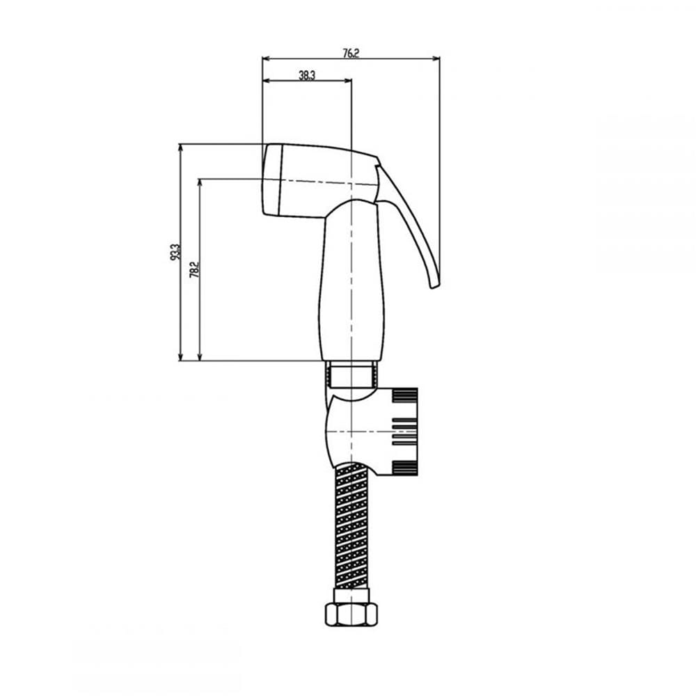 สายฉีดชำระครบชุด RASLAND RA 579123 สีขาว