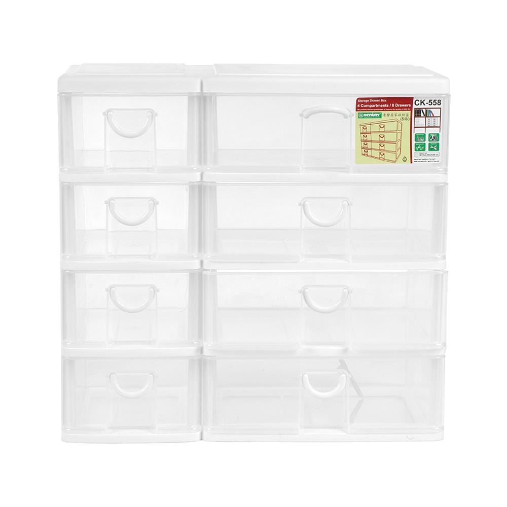 ชั้นลิ้นชักเล็ก 4 ชั้น KEYWAY CK-558 38.3X21X36.9 ซม. สีขาว