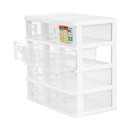 ชั้นลิ้นชักเล็ก 4 ชั้น KEYWAY CK-558 38.3X21X36.9 ซม. สีขาว_2