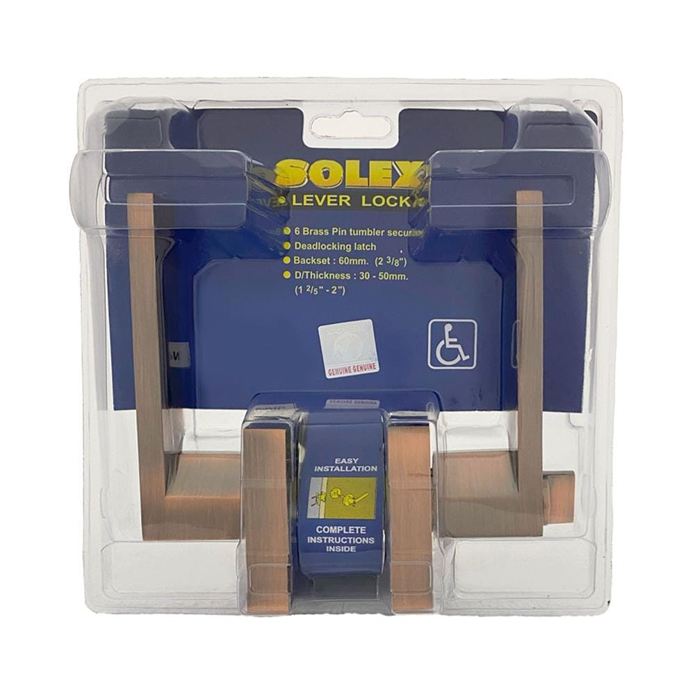 มือจับก้านโยก SOLEX 1704 AB สีทองเหลืองรมดำ