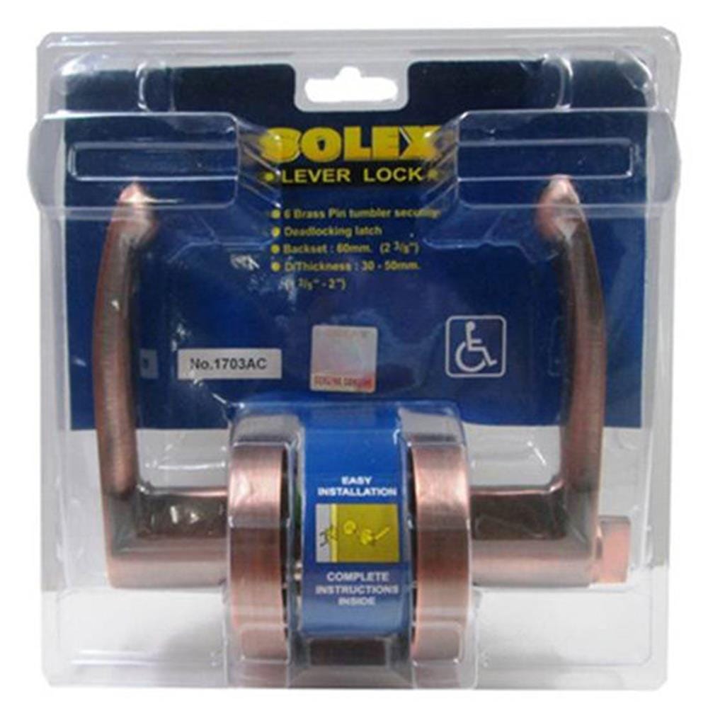 มือจับก้านโยก SOLEX 1703 AC สีทองแดงรมดำ