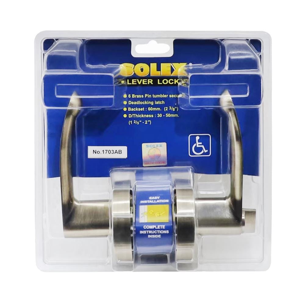 มือจับก้านโยก SOLEX 1703 AB สีทองเหลืองรมดำ