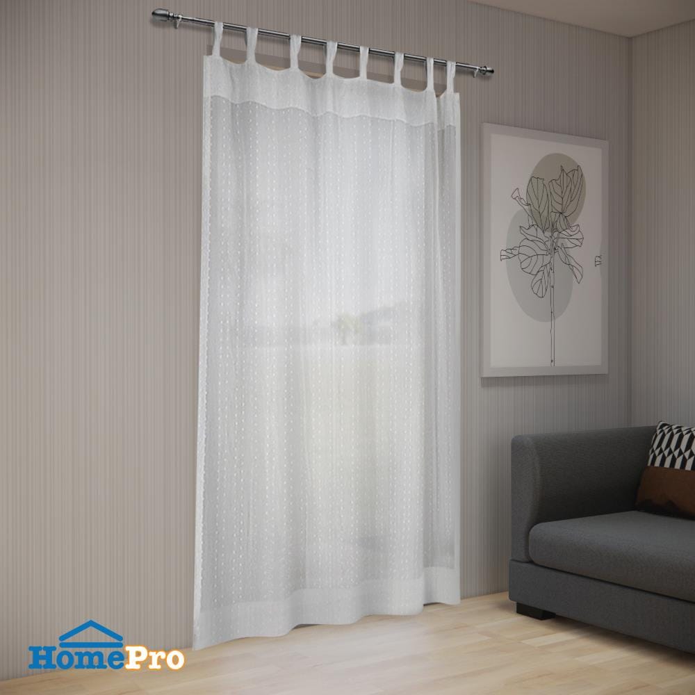 ผ้าม่านโปร่งห่วง HOME LIVING STYLE RIN 130x220 ซม. สีขาว