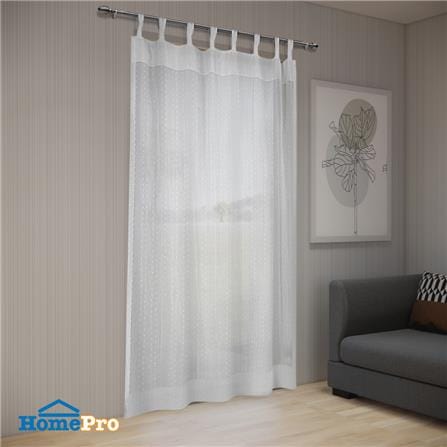 ผ้าม่านโปร่งห่วง HOME LIVING STYLE RIN 130x220 ซม. สีขาว_5