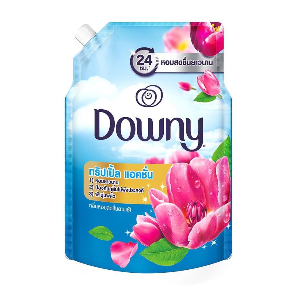 น้ำยาปรับผ้านุ่มสูตรเข้มข้น DOWNY TRIPLE ACTION 1,000 มล. ซันไรส์เฟรช