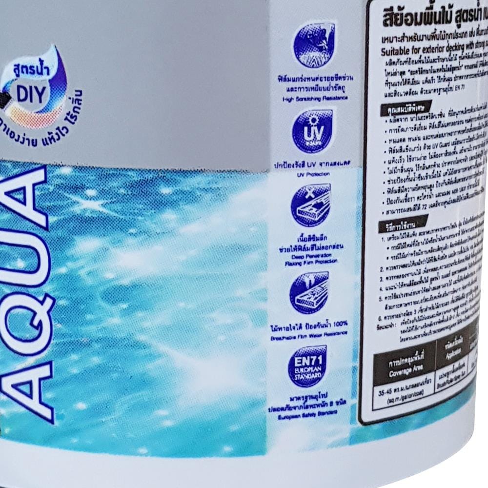สีย้อมพื้นไม้ BEGER AQUA 9900 สีใส ด้าน 1/4GL