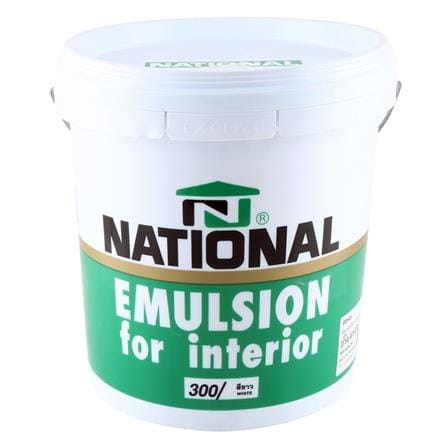 สีน้ำทาภายใน ชนิดด้าน DELTA NATIONAL 300 สีขาว 2.5 แกลลอน_0