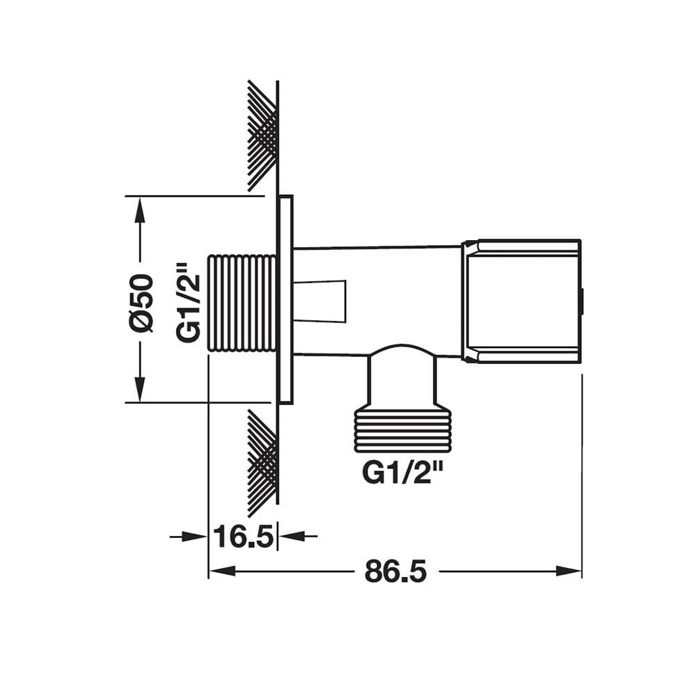 สต๊อปวาล์ว 1 ทาง HAFELE 495.60.810