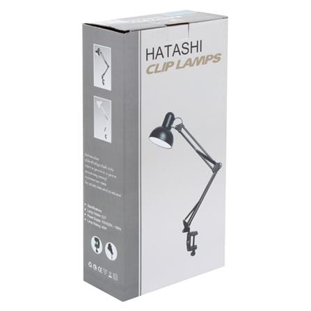 โคมไฟอ่านหนังสือ HATASHI MT-800 คลาสสิก โลหะ สีดำ_3