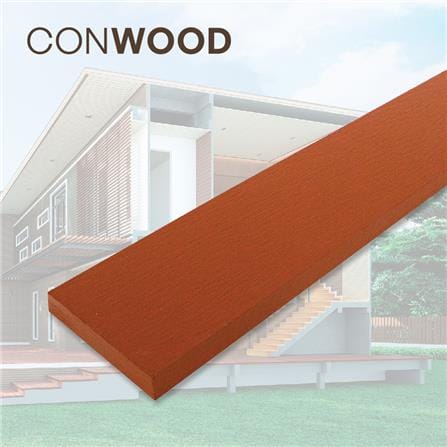 ไม้รั้ว หัวตัด CONWOOD ชัยพฤกษ์ หน้า 4 นิ้ว 10X150X1.6 ซม. สีมะฮอกกานี_4