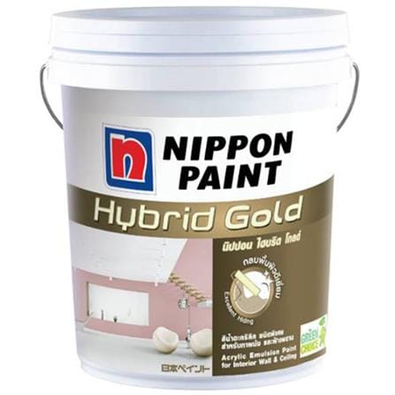 สีน้ำทาภายใน NIPPON PAINT HYBRID GOLD BASE ด้าน 2.5GL_0