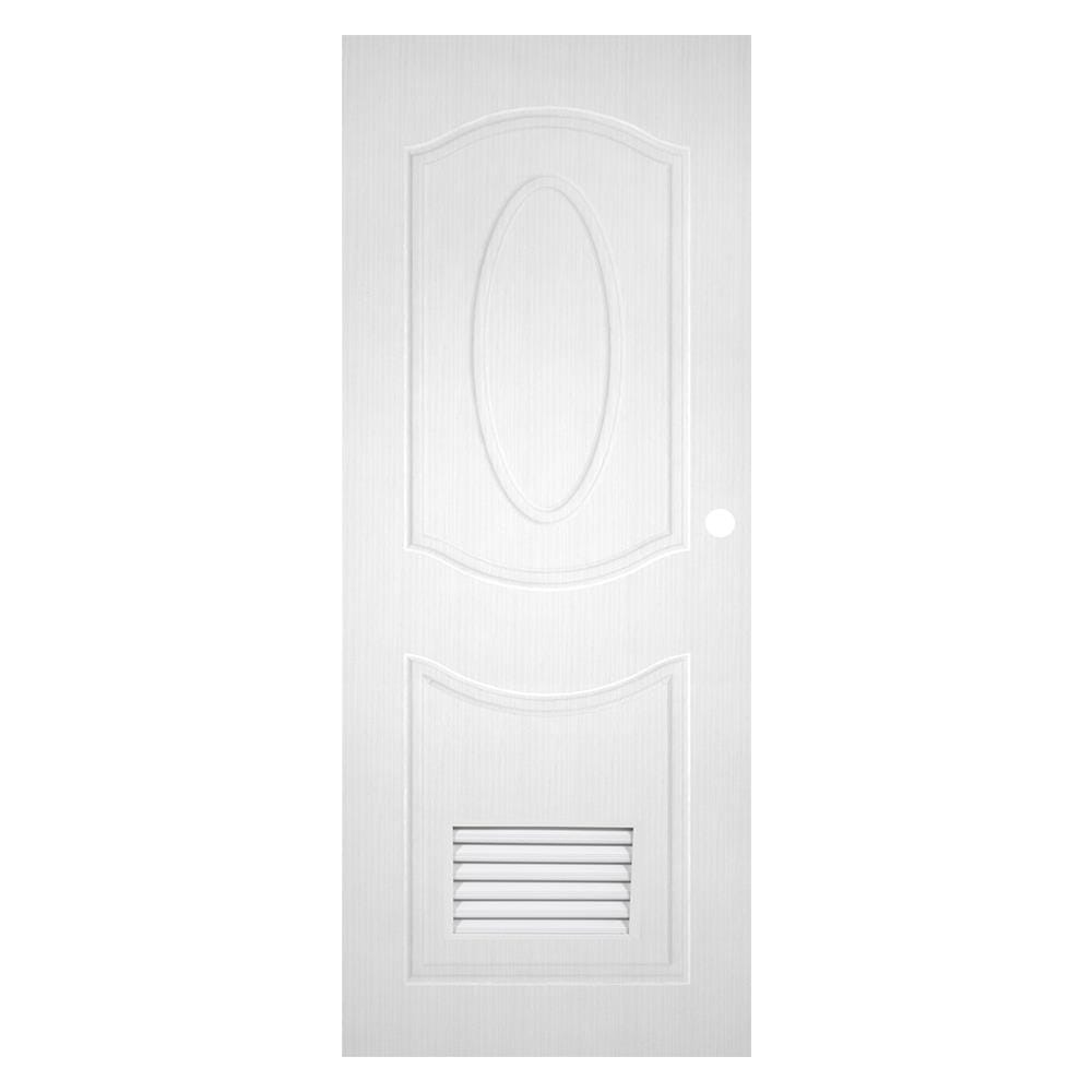 ประตูห้องน้ำ UPVC PARAZZO ML002-S 70X200 ซม. สีขาว เจาะลูกบิด
