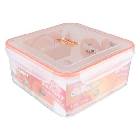 กล่องอาหารเหลี่ยม POPLOCK 9145 3.55 ลิตร สีส้ม_3