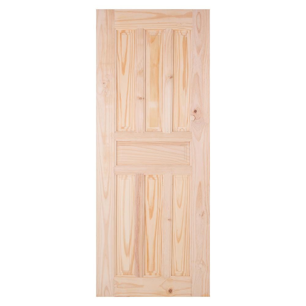 ประตูไม้สนนิวซีแลนด์ ไม่เจาะลูกบิด MODERN DOORS CE115 90X200 ซม. ขอบ 6 นิ้ว สีธรรมชาติ