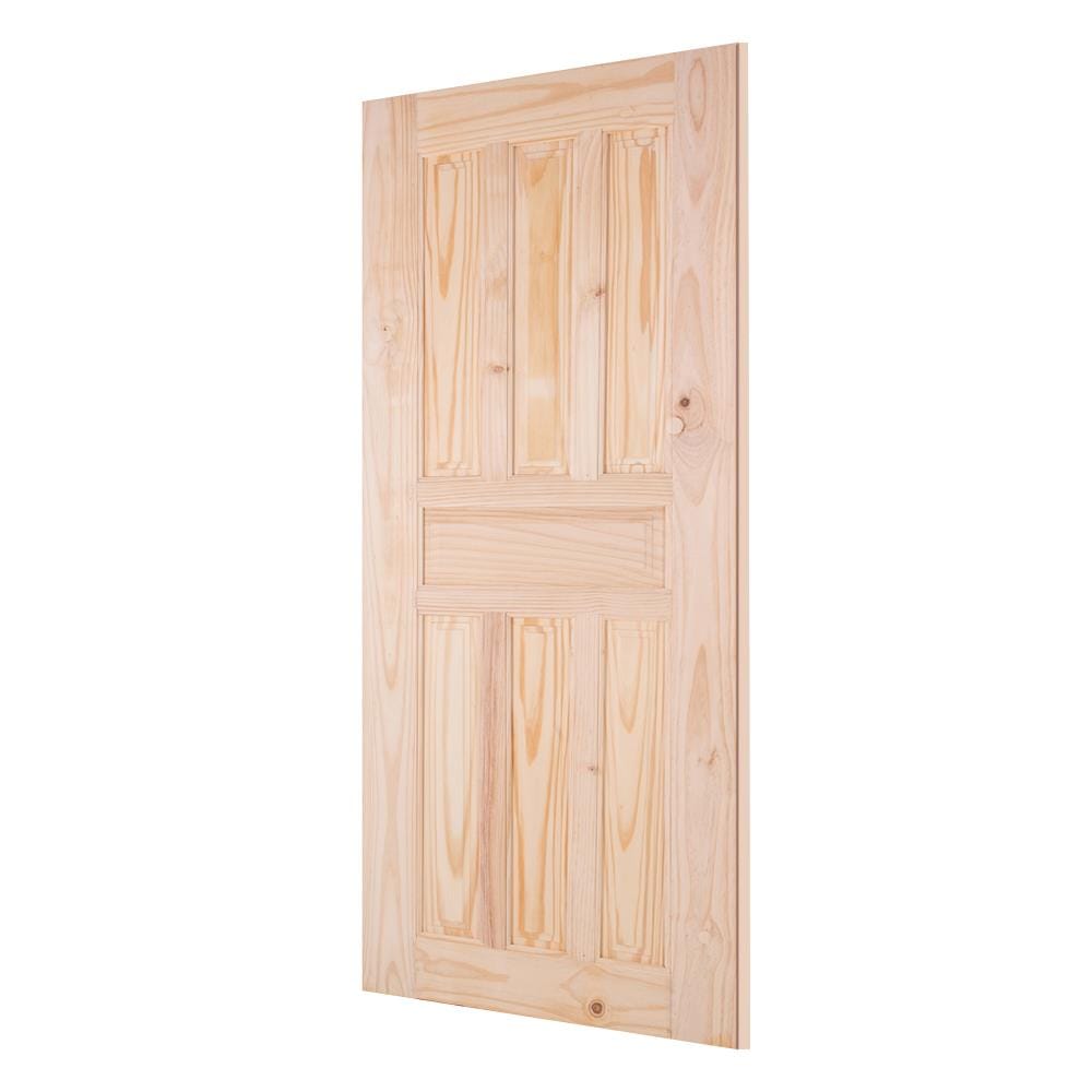 ประตูไม้สนนิวซีแลนด์ ไม่เจาะลูกบิด MODERN DOORS CE115 90X200 ซม. ขอบ 6 นิ้ว สีธรรมชาติ