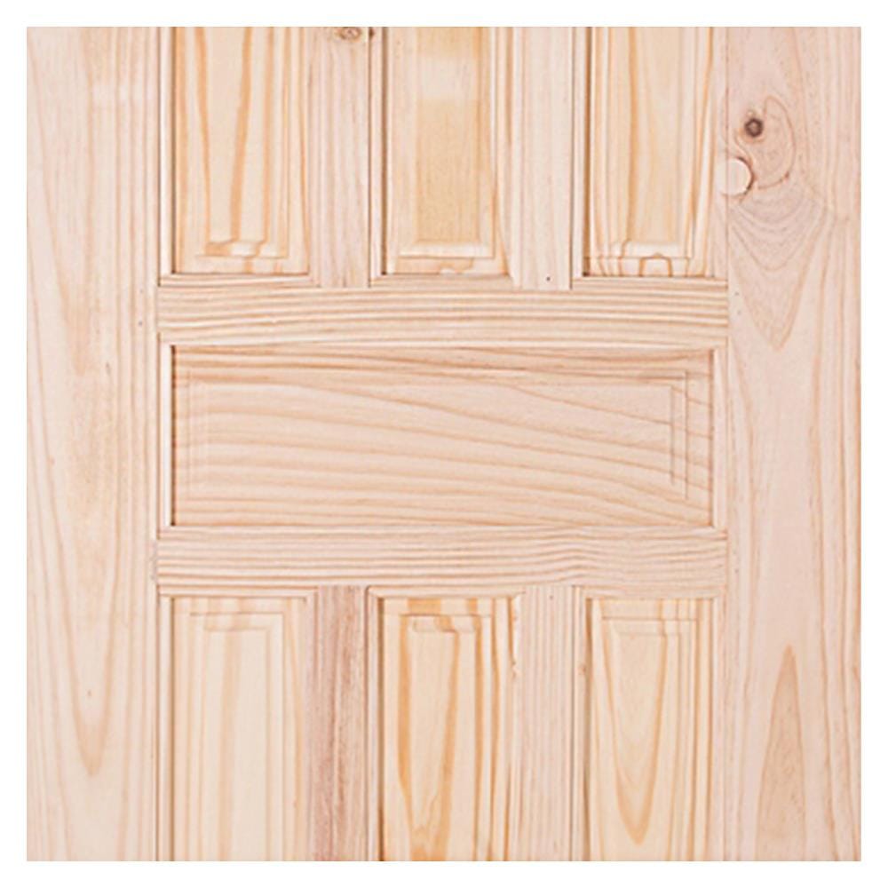 ประตูไม้สนนิวซีแลนด์ ไม่เจาะลูกบิด MODERN DOORS CE115 90X200 ซม. ขอบ 6 นิ้ว สีธรรมชาติ