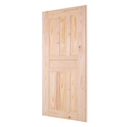 ประตูไม้สนนิวซีแลนด์ ไม่เจาะลูกบิด MODERN DOORS CE115 90X200 ซม. ขอบ 6 นิ้ว สีธรรมชาติ_1