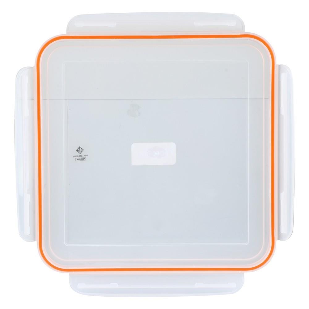 กล่องอาหารเหลี่ยม POPLOCK 9147 7.4 ลิตร สีส้ม