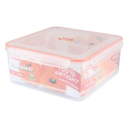 กล่องอาหารเหลี่ยม POPLOCK 9147 7.4 ลิตร สีส้ม_3