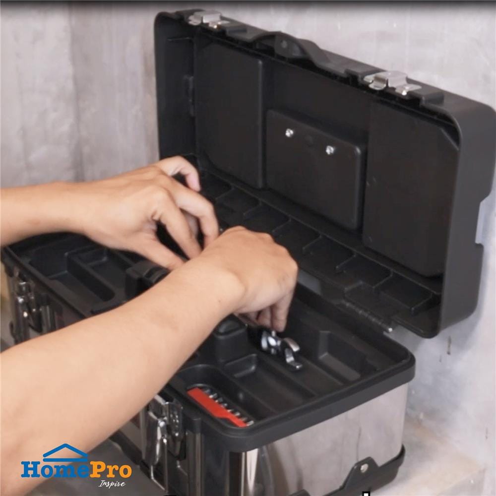 กล่องเครื่องมือ MATALL PRO 5014B 14 นิ้ว สีดำ/เงิน