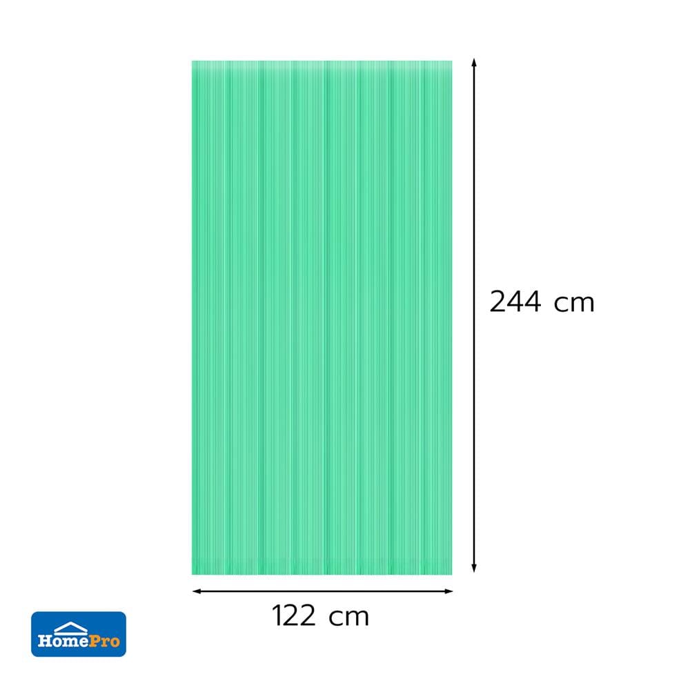 แผ่นโพลีคาร์บอเนต ลูกฟูก SUNSHIELD 6 มม. 1.22X2.44 ม. สีเขียวใส