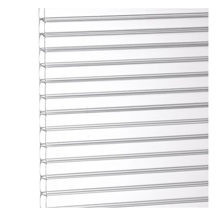 HALLOW POLYCARBONATE SHEET SUNSHIELD 6MM 1.22X2.44M CLEAR