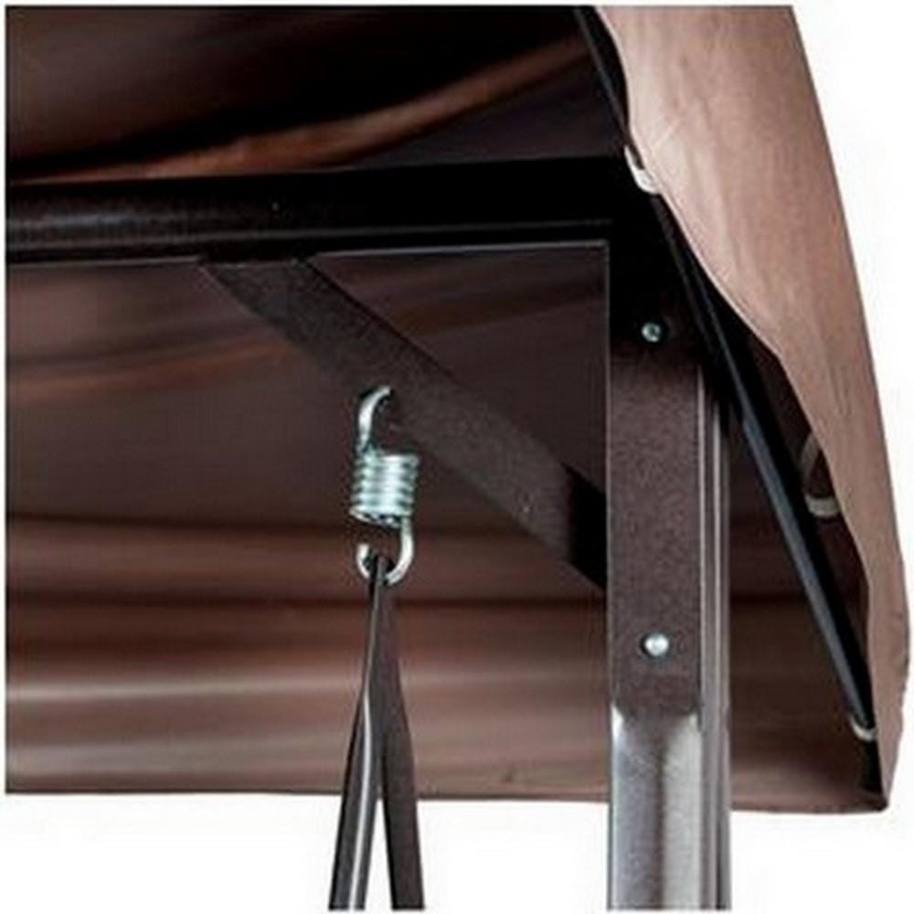 3-SEATER SWING CHAIR SPRING POLY BROWN