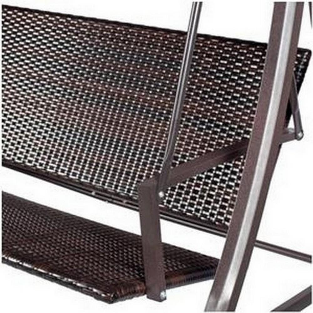 3-SEATER SWING CHAIR SPRING POLY BROWN