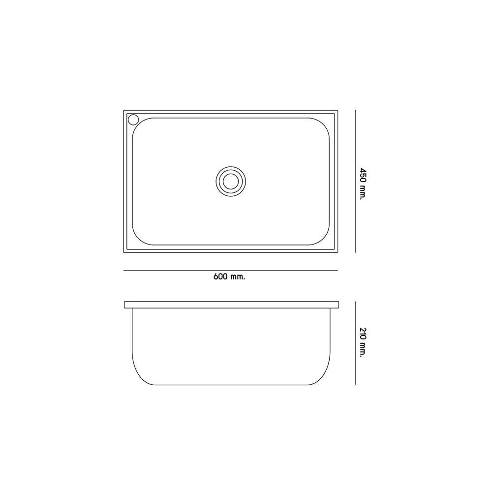 ซิงค์ฝัง 1หลุม DYNA HOME LS-6045 สเตนเลส