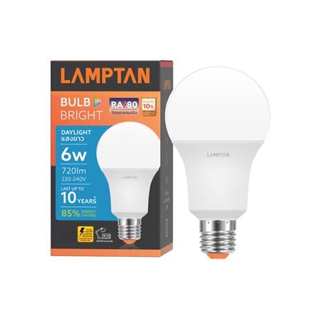 หลอด LED LAMPTAN A60 BRIGHT 6 วัตต์ DAYLIGHT E27_1