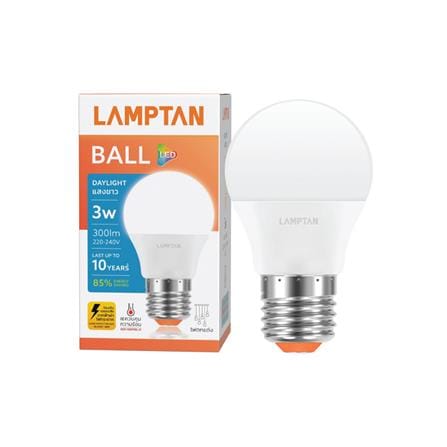 หลอด LED LAMPTAN BALL A45 3 วัตต์ DAYLIGHT E27_1