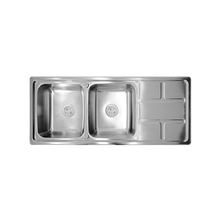 ซิงค์ฝัง 2 หลุม 1 ที่พัก DYNA HOME DH-12050C สีเงิน