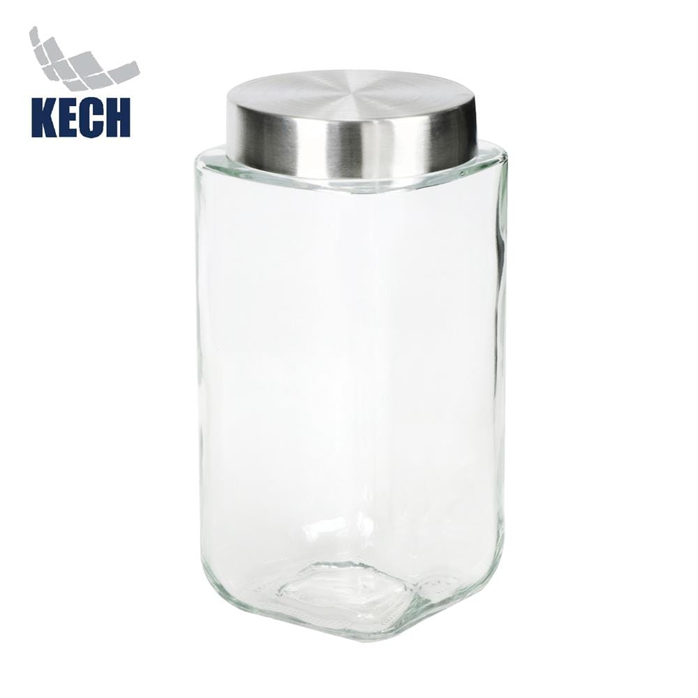 ขวดโหลแก้วเหลี่ยมฝาเกลียว KECH SQUARE 1.1 ลิตร_1