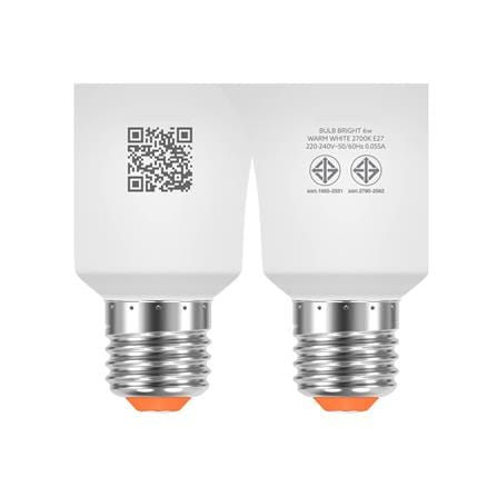 หลอด LED LAMPTAN A60 BRIGHT 6 วัตต์ WARM WHITE E27_5