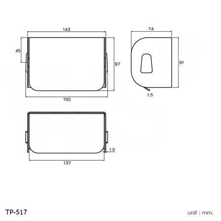 ที่ใส่กระดาษทิชชู่ WS TP-517 สเตนเลส_2